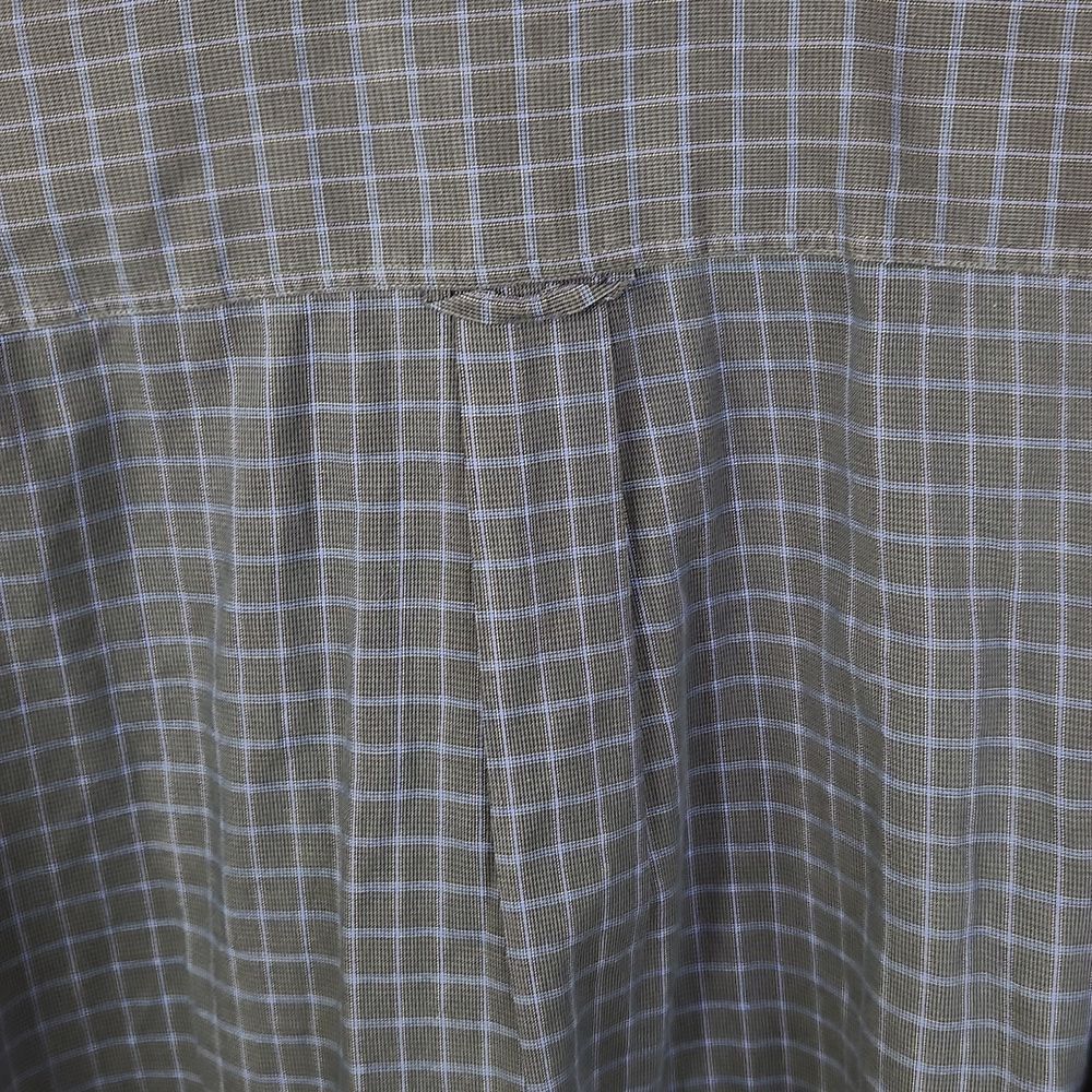 VTG Ermenegildo Zegna Plaid Print Long Sleeve Cotton Button Down Shirt Large - Picture 7 of 7